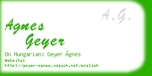 agnes geyer business card